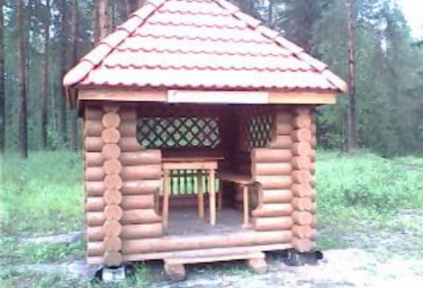 Беседка рубленная
